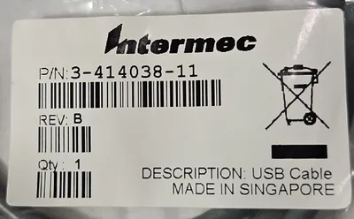 Intermec 3-414038-11 USB Data Transfer Cable. Loc 5E-13