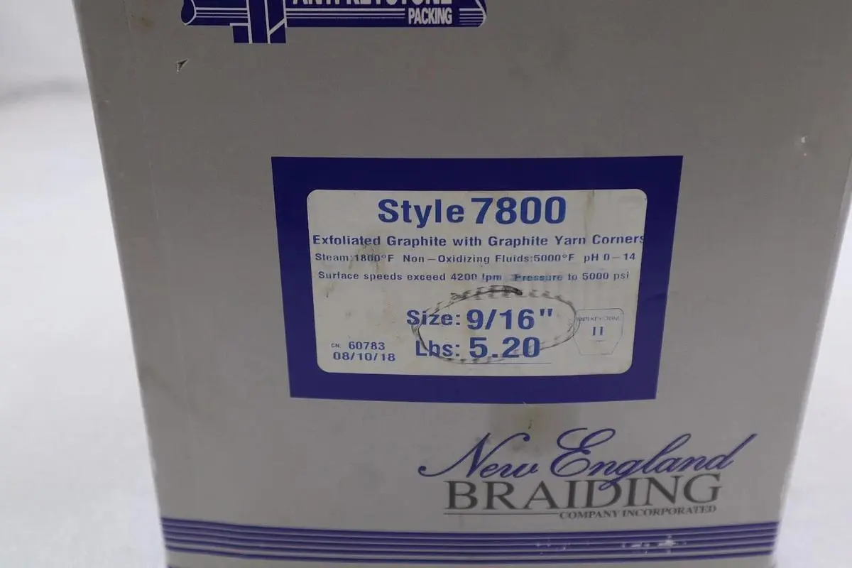 NEW ENGLAND BRAIDING 7800 9/16" 5.20 lbs ANTI KEYSTONE PACKING STOCK #3229