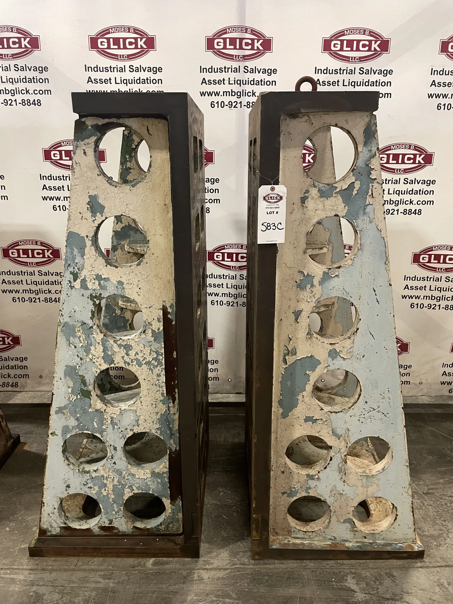 Pair of Large Machinist’s Workholding Angle Blocks Fixture Set 24″x28″x60″