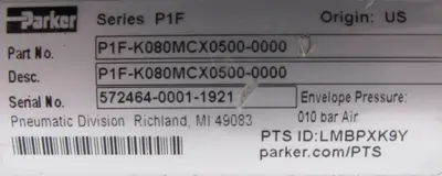 NEW PARKER P1F-K080MCX0500-0000 PNEUMATIC CYLINDER P1FK080MCX05000000