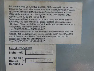 Mecos IMC 15 BG10837-01NI 16KVA Motor Drive 400/460V 3PH 0-900HZ
