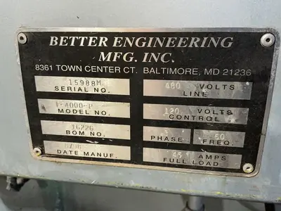 Used 1998 BETTER ENGINEERING F4000P Washers Ohio US | HGR 24 #1185775