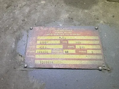 USED FIRST ELECTRIC MOTOR SERVICE INC 1000 HP