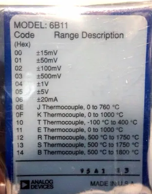 NEW ANALOG DEVICES 6B11 SIGNAL CONDITIONING MODULE