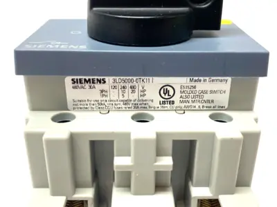 USED SIEMENS SENTRON MAIN DISCONNECT SWITCH 3-POLE