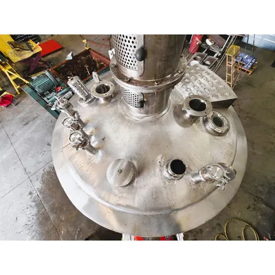 Used 2000L (528 gal) Stainless Sanitary Jacketed Insulated Mix Tank w/ Agitator