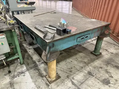 83" X 64" X 32" HEAVY DUTY STEEL LAYOUT TABLE W/ FORKLIFT SLOTS: STOCK #23560