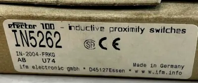 NEW IFM EFECTOR IN-2004-FRKG-IN5262 PROXIMITY SWITCH IN2004FRKGIN5262