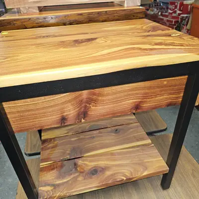 Beautiful Finished Cedar Nightstand Table w/drawer