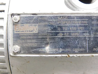 Bailey PTSPGG11001B100 Pressure Switch 0-450 PSI  Max. 870 PSI Used