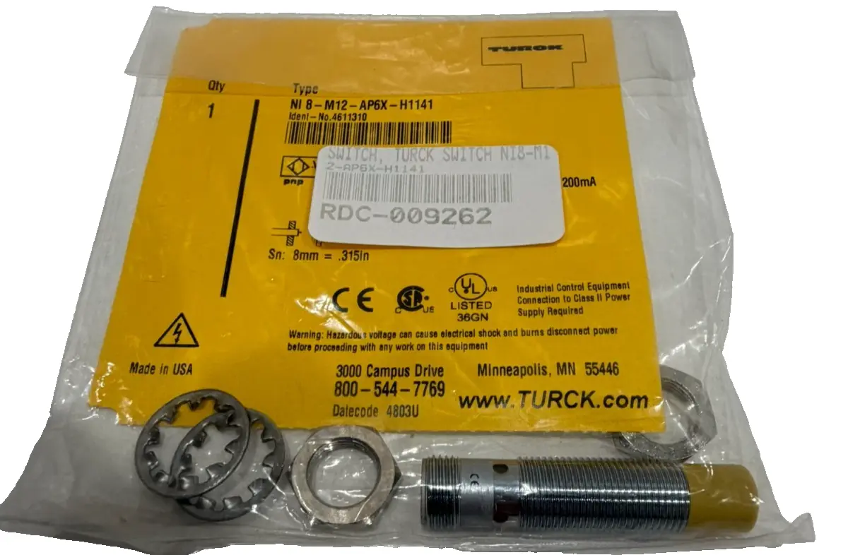 NEW TURCK NI8-M12-AP6X-H1141 SENSOR 4611310 NI8M12AP6XH1141