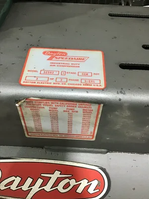 USED DAYTON SPEEDAIRE 3Z582