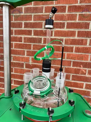 New | in-Stock CHEMGLASS 50 LITER JACKETED GLASS REACTOR W/ ZERO DEAD SPACE DRAIN VALVE MFG 20 Reactors California US | Equipment Lab #1266141