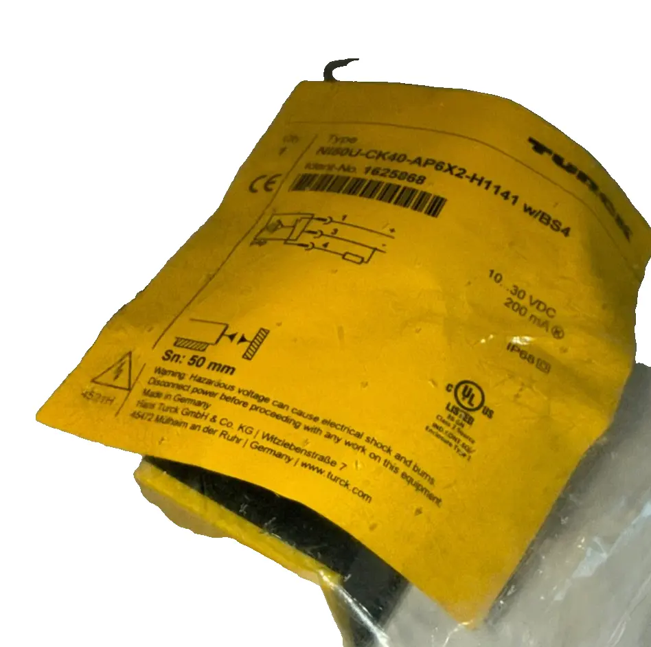 NEW TURCK NI50U-CK40-AP6X2-H1141-W/BS4 PROXIMITY SWITCH NI50UCK40AP6X2H1141WBS4