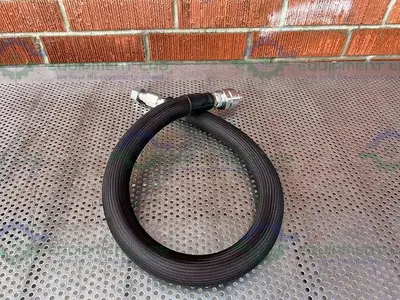 USED HUBER INSULATED CHILLER HOSE 53" W/ 1" FEMALE THREADED TO 1" QUICK DISCONNECT