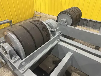 120 TON (240,000 LBS) RANSOME PANDJIRIS POWERED TANK TURNING ROLLS, POWER & IDLER: STOCK #23142