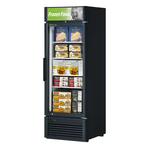Turbo Air TGF-23SD-N 27" One Section Display Freezer w/ Swing Door - Bottom Mount Compressor, Black, 115v