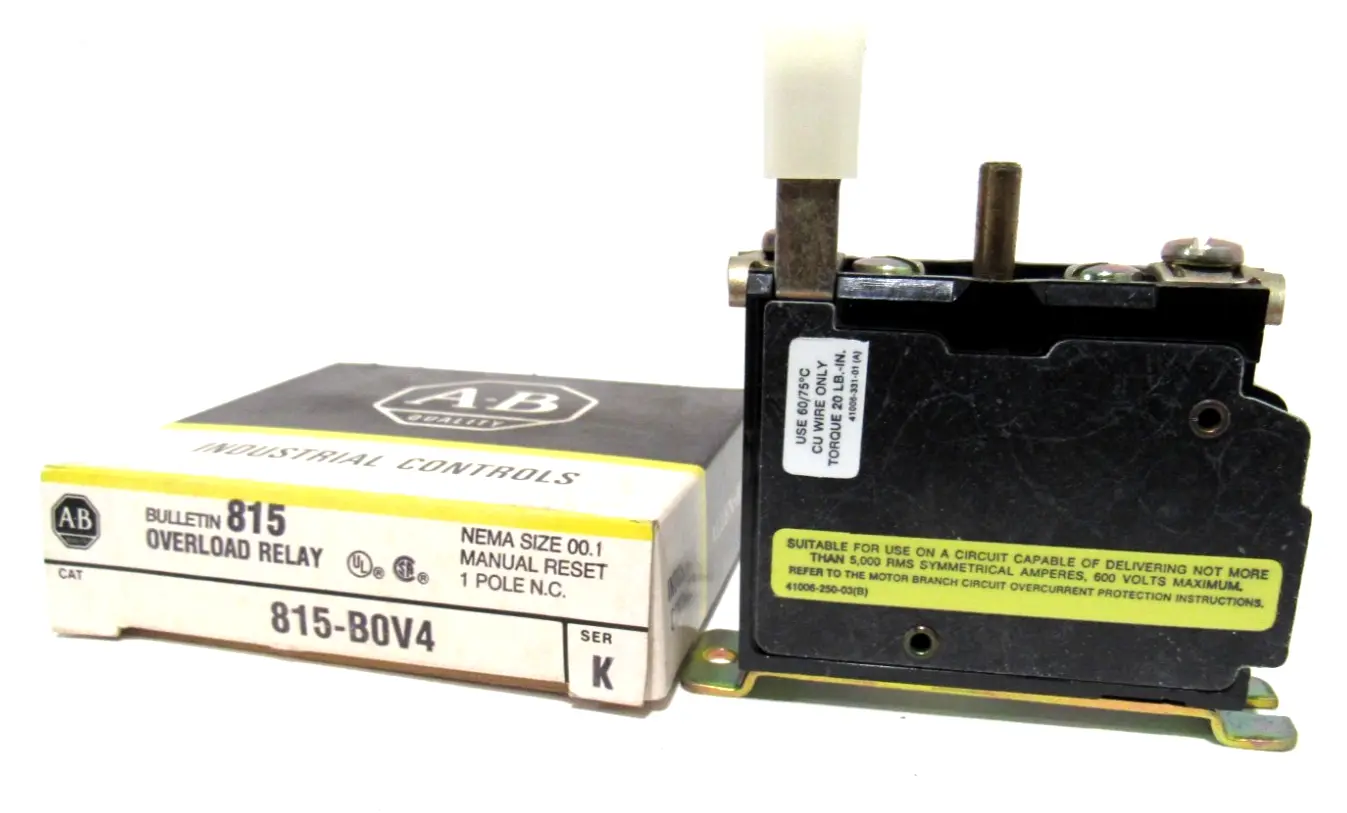 ALLEN BRADLEY 815-BOV4 OVERLOAD RELAY SER.K 815BOV4 NEW SURPLUS