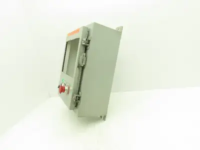 Electrical Enclosure 16x12x6" Wall Mount Backplate With E-Stop & Screen Cutout