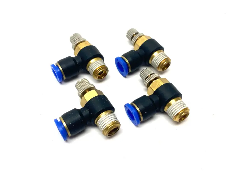 Used SNS PNEUMATIC FLOW THROTTLE/SPEED CONTROL ELBOW VALVE FITTING 8MM TUBE Speed Drives | Maverick Industrial Sales #1112205