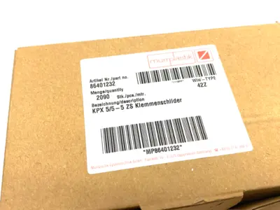 USED MURRPLASTIK TERMINAL BLOCK LABEL WHITE KPX 5/5-5 ZS