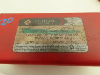 Cleveland Twist Drill 1.420" 6FLT SE M7 HSS CC Endmill Special Flat Lot of 6