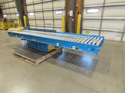 Hytrol ABEZ 30"x 11' EZLogic Accumulation Roller Conveyor 27"BF Center Drive 3PH