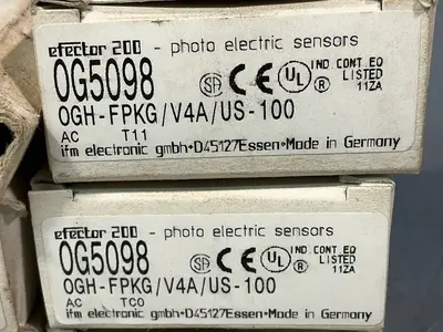 Used IFM ELECTRONIC 0G5098 Photoelectric Sensors Ohio US | HGR 24 #1572137