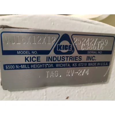 Used KICE INDUSTRIES INC. VJ16X12X12 Valves/Fittings West Virginia US | JM Industrial #1545692