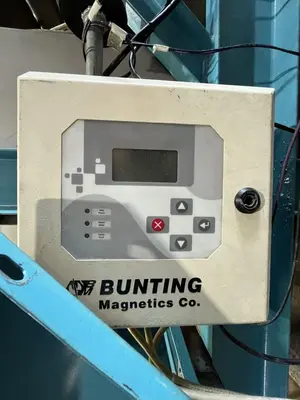 Bunting Used Magnetic Separator System and Conveyor, 26" Wide, yr. 2012