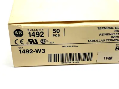 1492-W3 | Allen Bradley  Ser. B Feed-Through Terminal Block 2.5mm², Gray BOX OF 50 - New