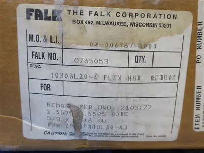 Falk 1030GL20-4 Flex Hub Rebore 0765053 2.5575/2.5585 Bore Rebuilt