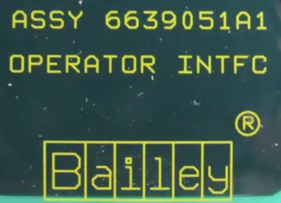 NEW BAILEY 6639051A1 OPERATOR INTERFACE
