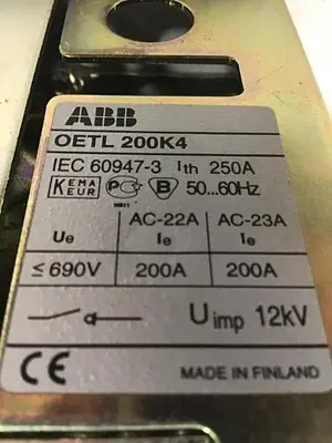 USED ABB OETL 200K4
