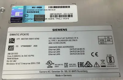Used Siemens 6AV7241-5BB17-0FA0 SIMATIC HMI TOUCH HMI Panel Automation Control (HMI) South Carolina US | Palmetto Automation #1158361