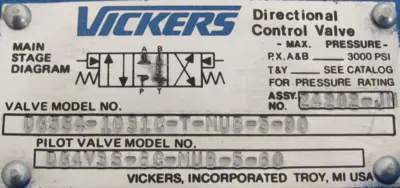 NEW VICKERS DG5S4-1031C-T-MUB-5-90 CONTROL VALVE DG4V3S-6C-MUB-5-60 24202-JM