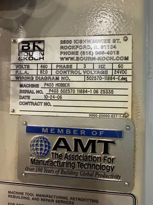 2006 PFAUTER P-403 GEAR HOBBERS (CNC) | Piselli Enterprises (7)