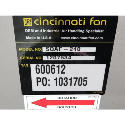 NEW CINCINNATI FAN SQAF-240