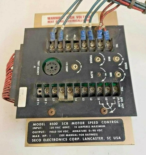 Seco Electronics 8500 SCR DC Motor Speed Control 120VAC 60Hz