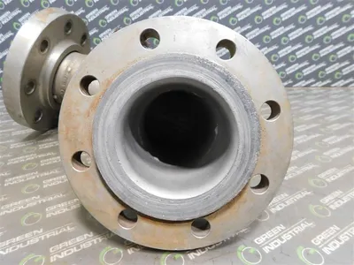4" Flanged Stainless Steel 90° Elbow CL150/300 ES856AZU 1" Valve Used