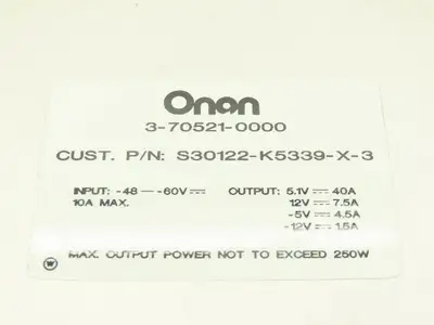 Onan 3-70521-0000 Level 3 Component Type Custom Rectifier 250W