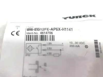 NEW TURCK INDUCTIVE SENSOR, STAINLESS STEEL FRONT, 4614706
