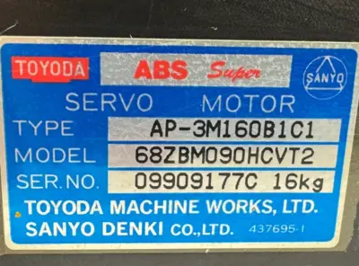 USED SANYO DENKI AP-3M160B1C1 ABS SUPER SERVO MOTOR 68ZBM090HCVT2