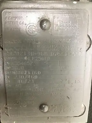 USED BROOK CROMPTON 2424213H-96M