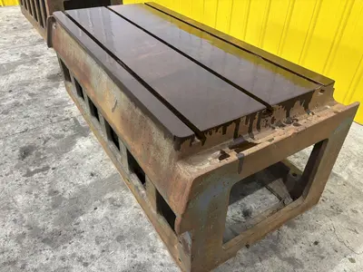 32" X 65" T SLOTTED DRILL BOX SETUP STEEL TABLE: STOCK #23230