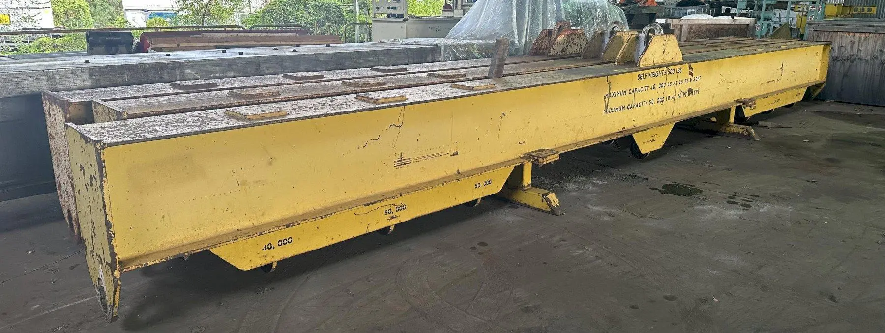 50,000 LB. X 30' CAPITAL STEEL HEAVY DUTY SPREADER BAR / LIFTING BEAM: STOCK #19486