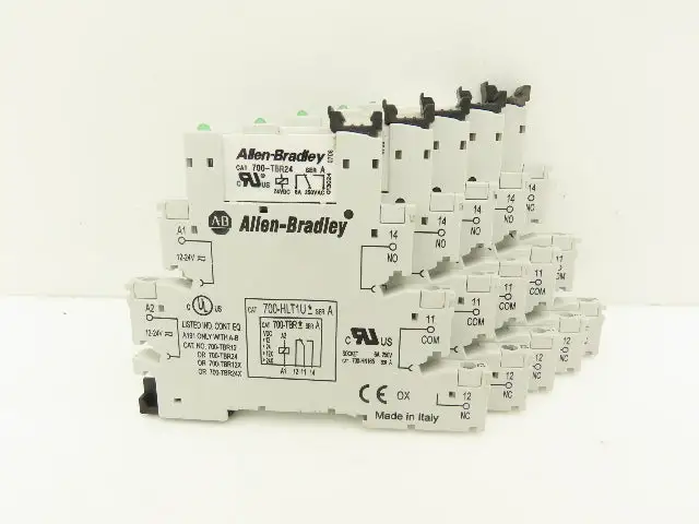 Allen-Bradley 700-HLT1U24 Terminal Block Relay 700-TBR24 Ser A 24V Coil Lot of 5