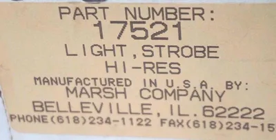 NEW MARSH UNICORN 17521 LIGHT, STROBE HIGH RESOLUTION