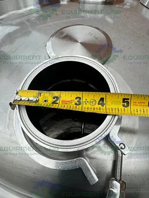 USED PRECISION STAINLESS 600 LITER STAINLESS STEEL JACKETED REACTOR 45 PSI