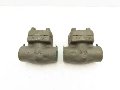 Sharpe 24834 Piston Check Valve Class 800 Steel 1" FNPT Threaded  Lot of 2